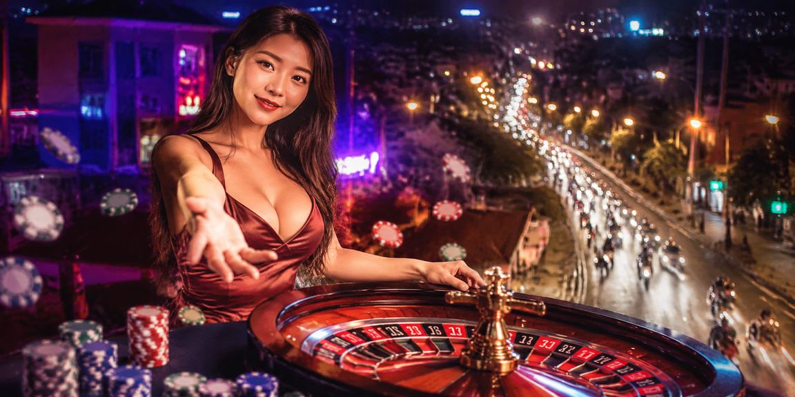 Bàn roulette ánh đèn neon tại Đà Lạt trên gh88