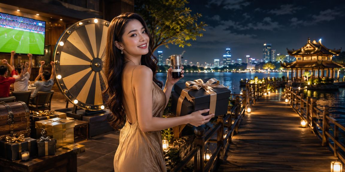 Người chơi roulette tại Hà Nội thưởng thức cà phê bên điện thoại