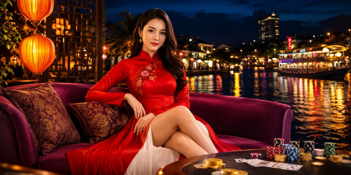 Người chơi bài tại Sài Gòn trong trang phục áo dài truyền thống